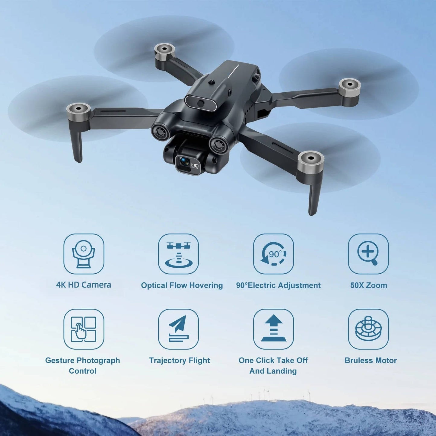 High Definition Dual Camera RC Drone with Extra Battery