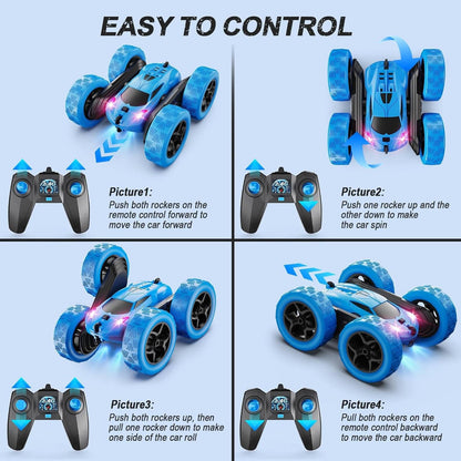Fun Remote Control Car Toys with Lights and Stunts