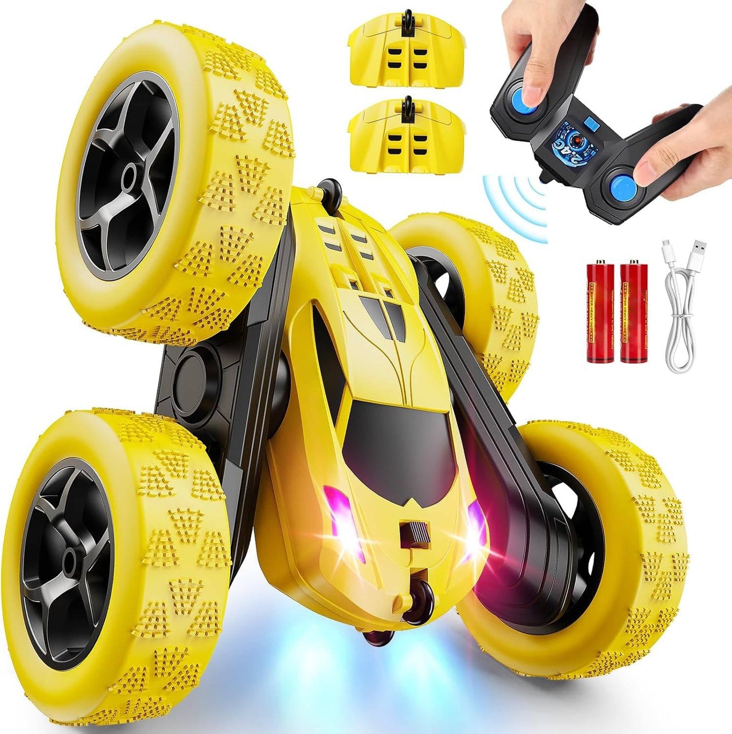 Fun Remote Control Car Toys with Lights and Stunts