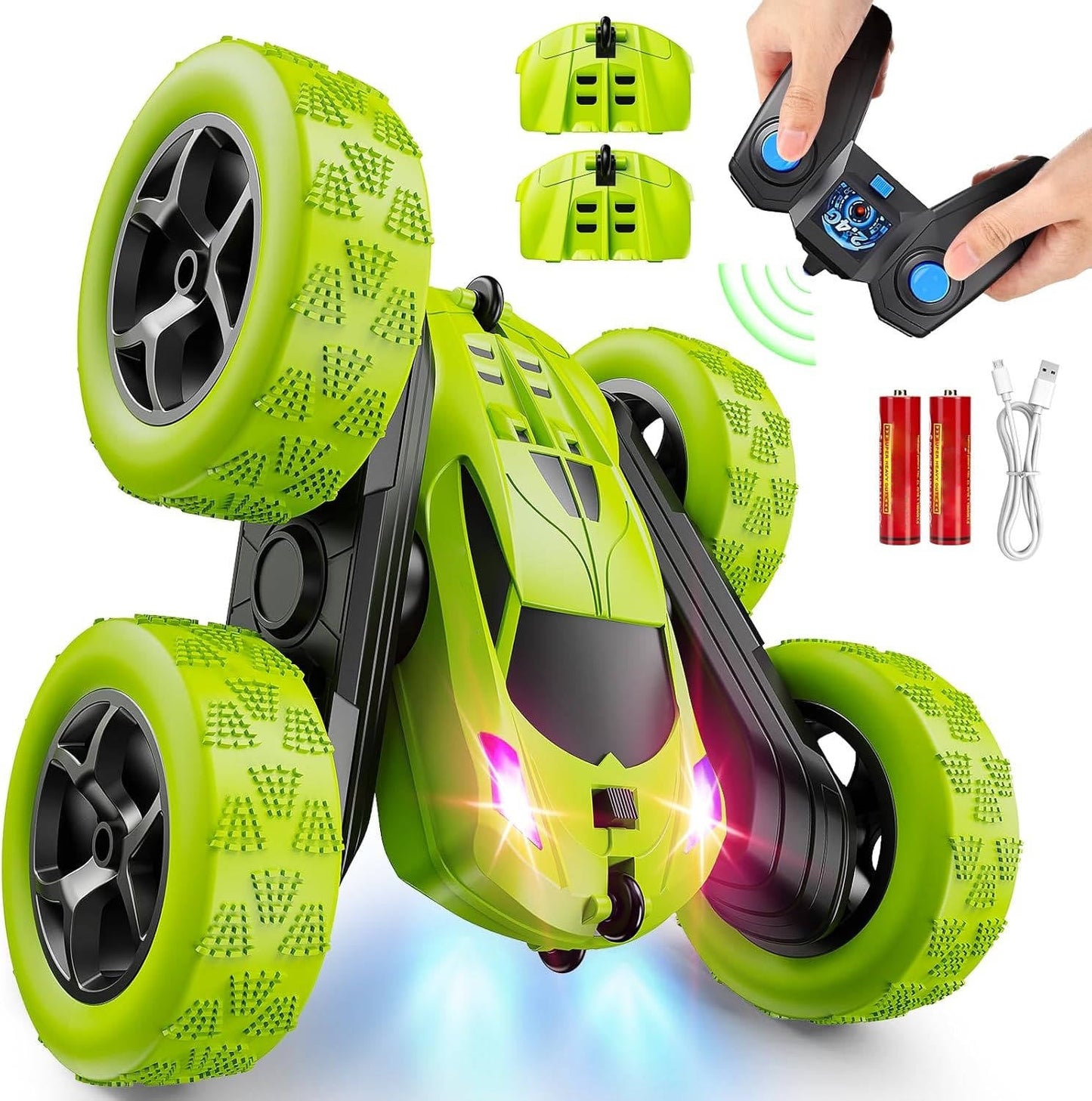 Fun Remote Control Car Toys with Lights and Stunts