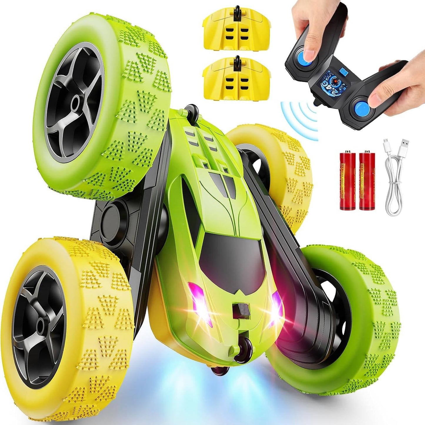 Fun Remote Control Car Toys with Lights and Stunts