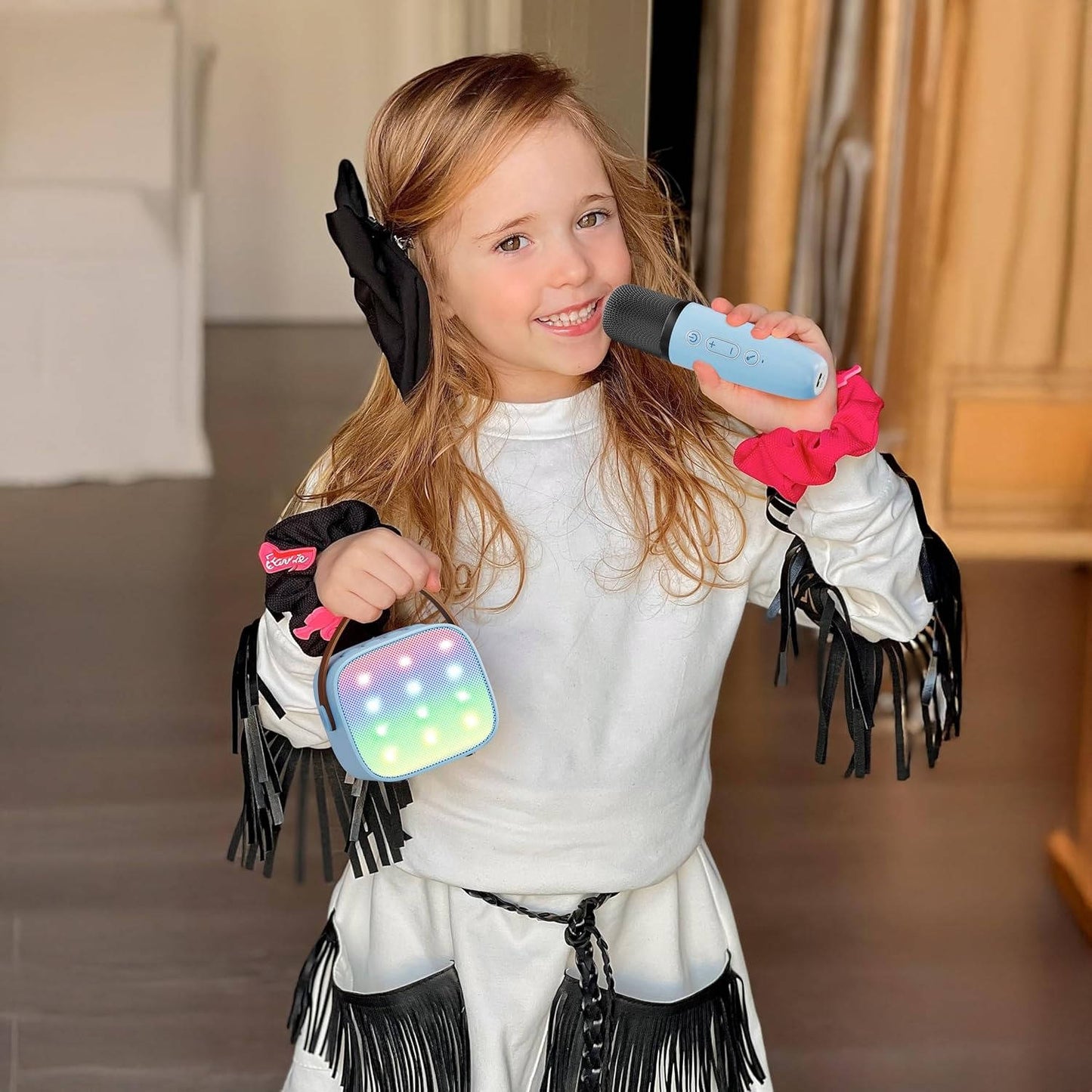 Portable Karaoke System with 2 Microphones
