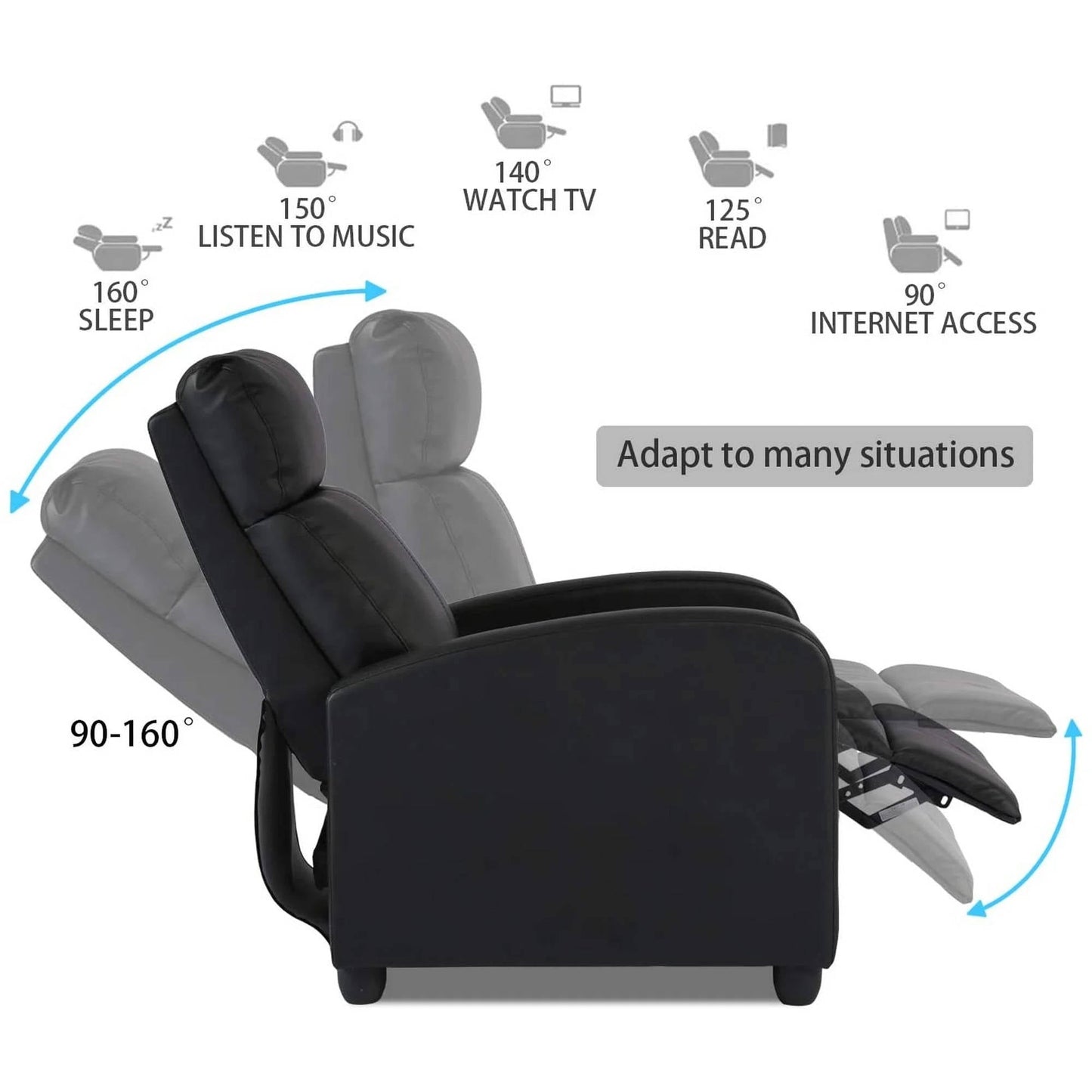 Comfy Leather Living Room Armchair
