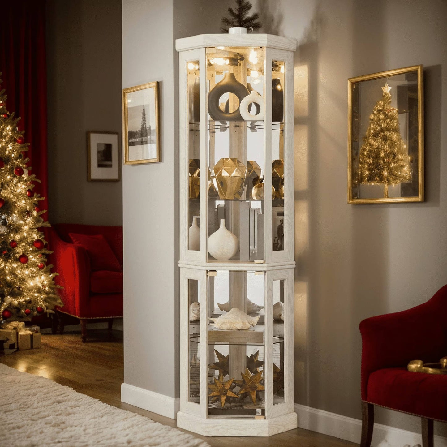 Traditional Display Corner Cabinet