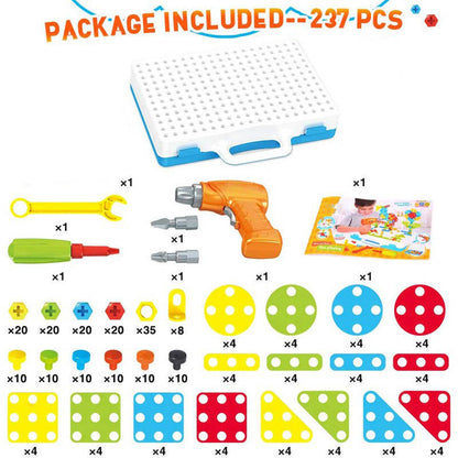 Fun Kids Construction Toy Set 237 Pieces
