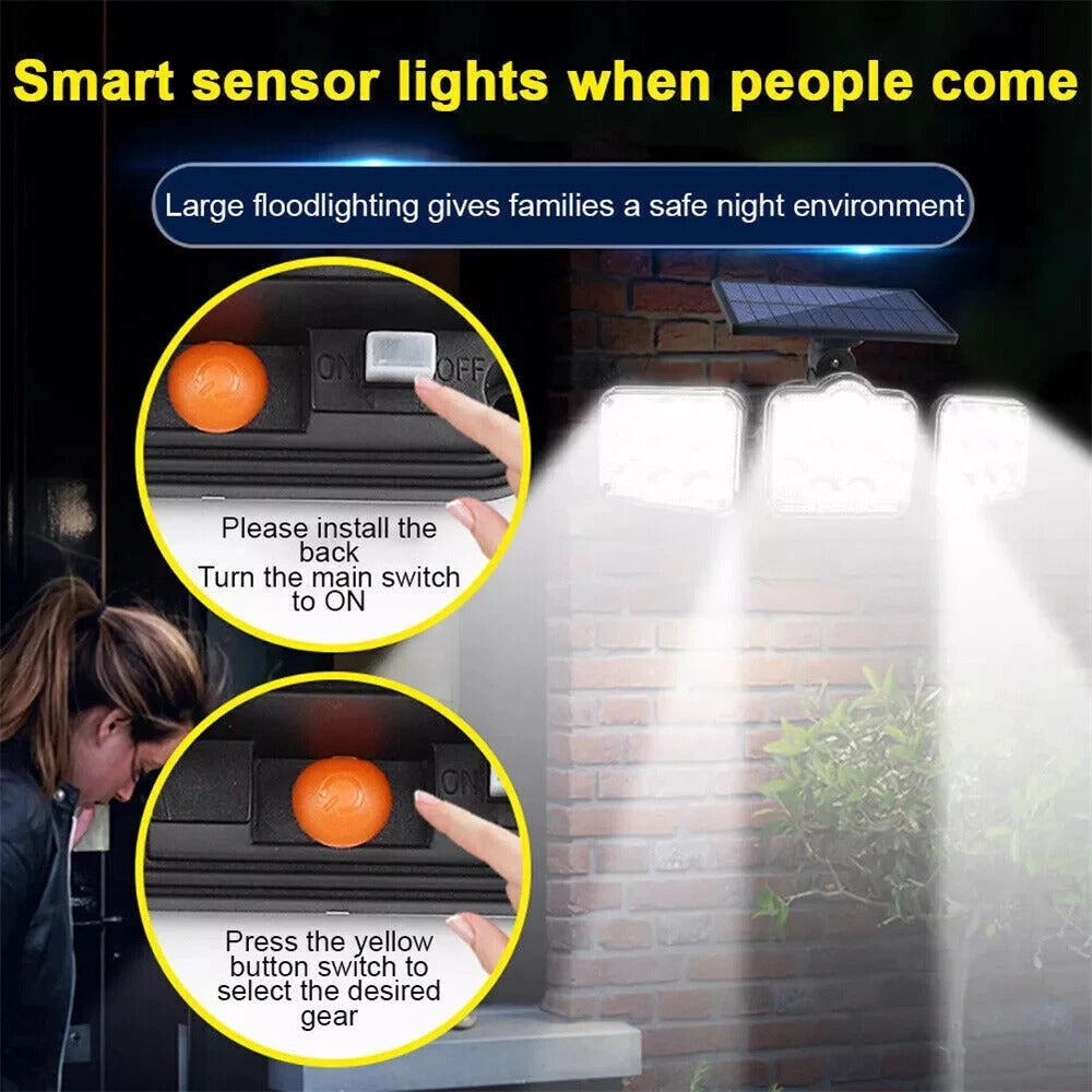 Bright Outdoor Solar Powered Motion Sensor Lights