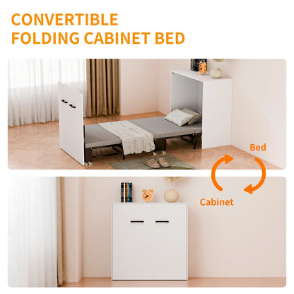Space Saving Wall Bed with Desk and Mattress