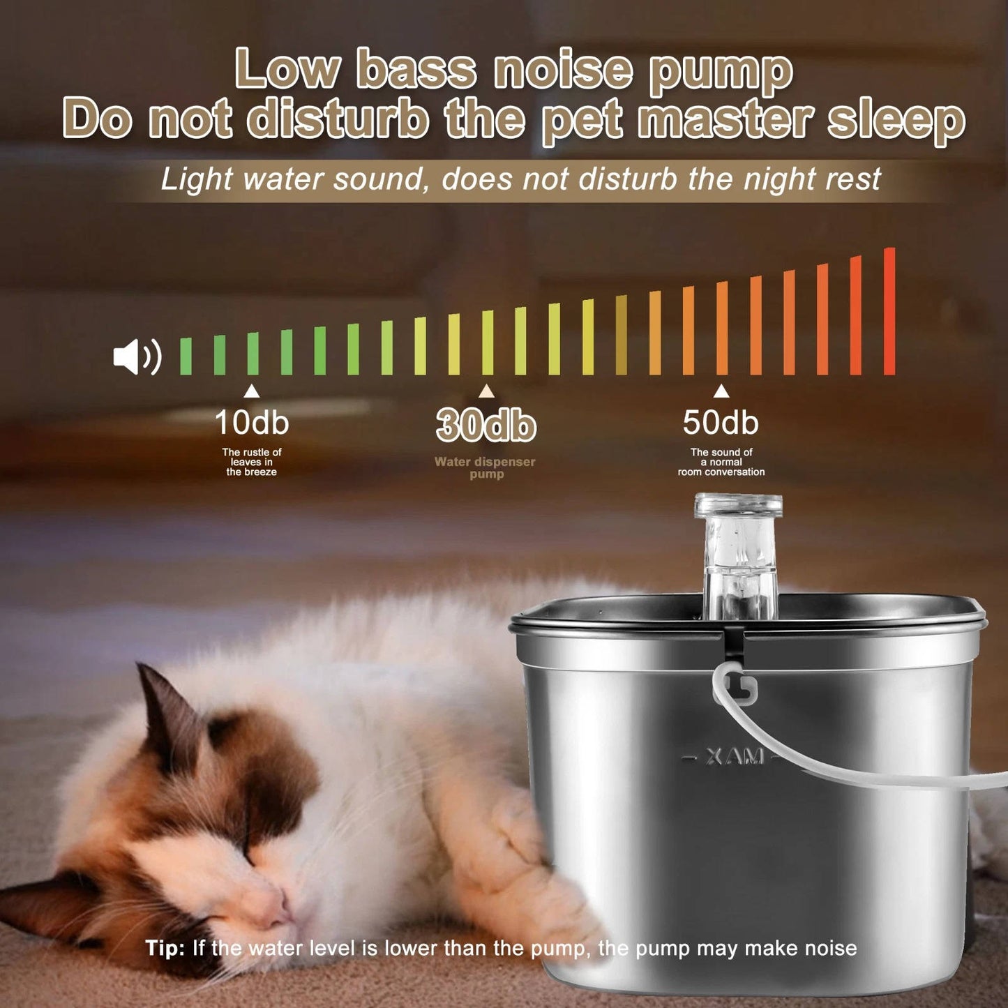 Large Pet Water Fountain - Clean Fresh Silent Flow