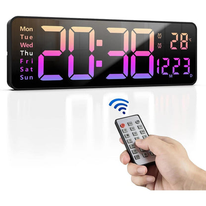 Extra Large Display LED Wall Clock with Date and Timer