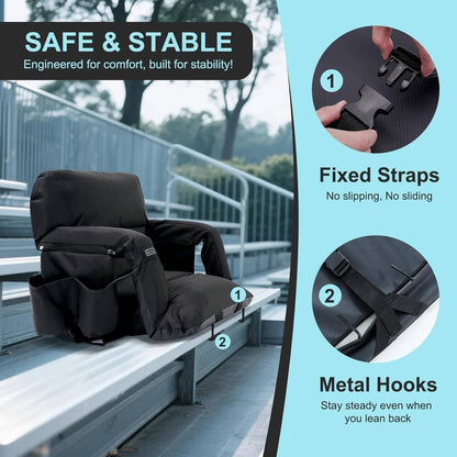 Comfortable Heated Folding Stadium Seat Cushion