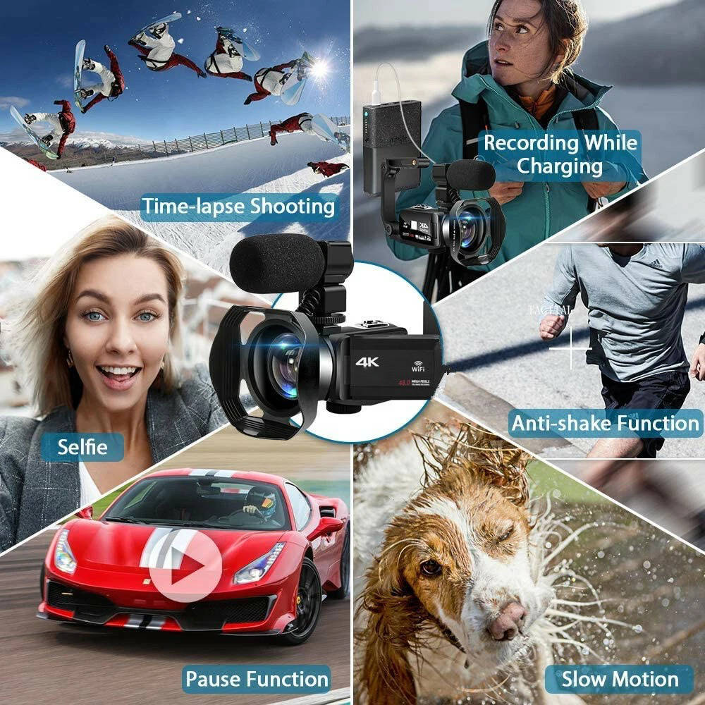 Compact 4K WiFi Camera for Vlogging and YouTube Recording