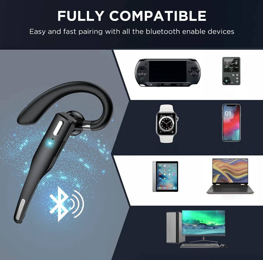 Wireless Bluetooth Headset for Drivers with Mic