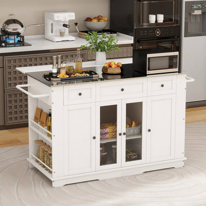 Extra Large Mobile Kitchen Cart with Storage and Wheels - Halri