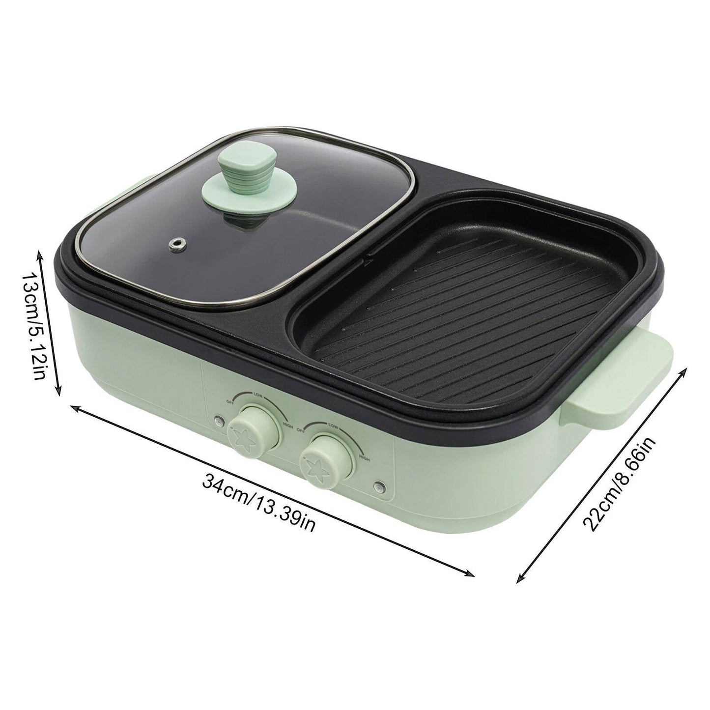 Portable Electric Cooker with BBQ Grill