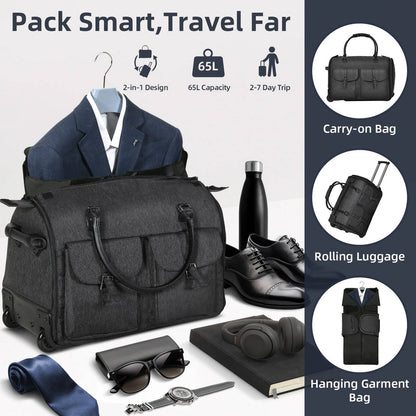 Rolling Clothing Travel Bag with Wheels