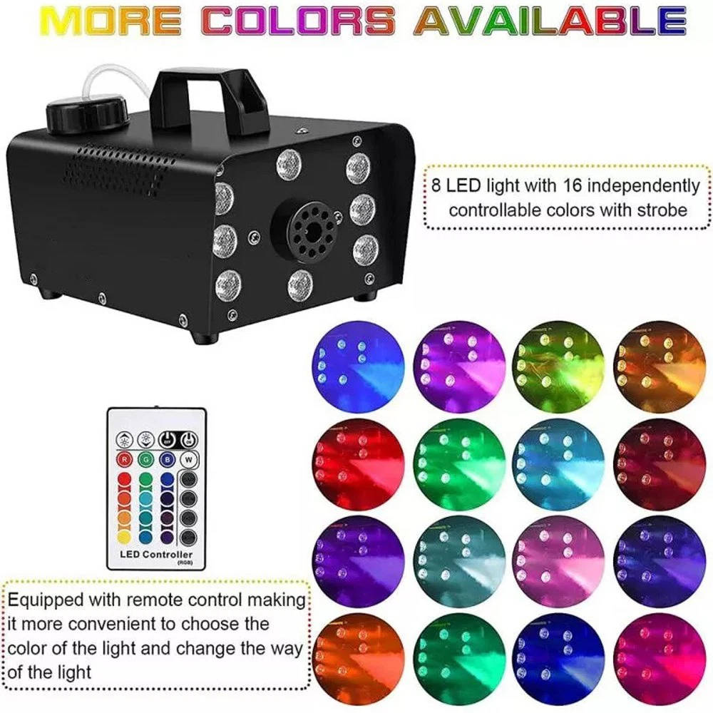 Fog Machine with 13 Color Changing LED Lights
