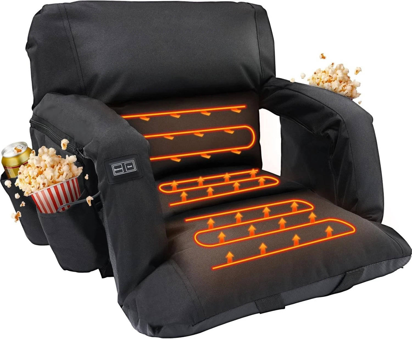 Comfortable Heated Folding Stadium Seat Cushion