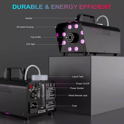 Fog Machine with 13 Color Changing LED Lights