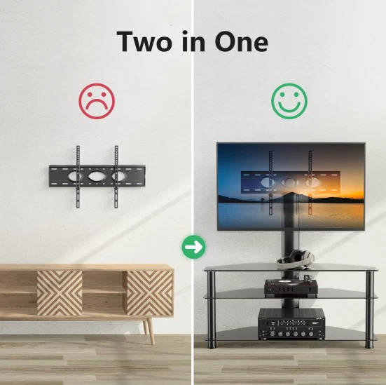 Stable Glass TV Stand for 32-70 Flat Screens