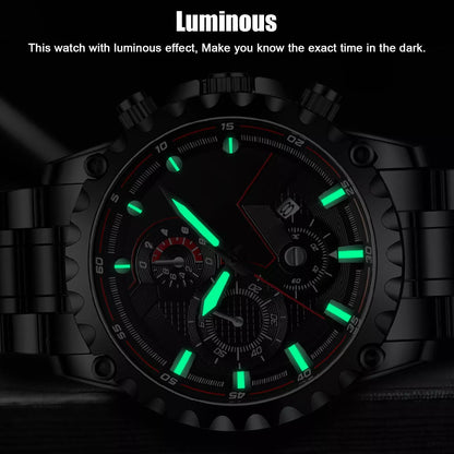 Men's Silver Sports Water Resistant Chrono Watch