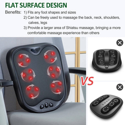 Heated Shiatsu Foot Massager with Deep Tissue Knead
