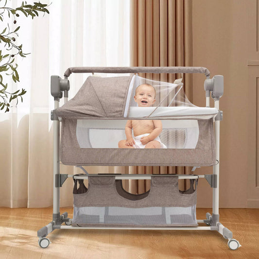 Automatic Baby Rocking Bedside Crib with Soothing Music - Halri