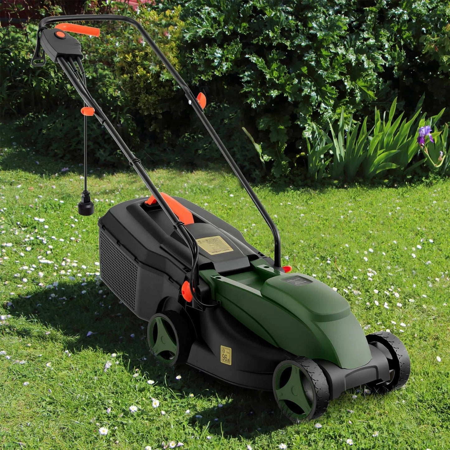 Electric Walk Behind Lawn Mower with Collection Bag - Halri