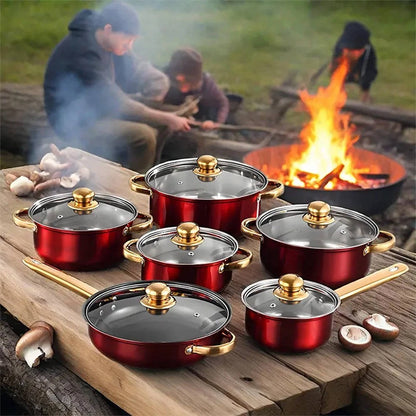 Essential 12 Piece Non Stick Kitchen Cookware Set