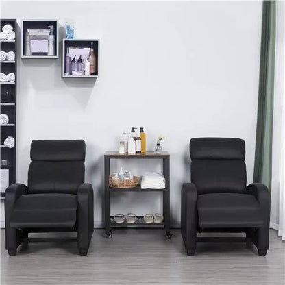 Comfortable Brown Faux Leather Armchair