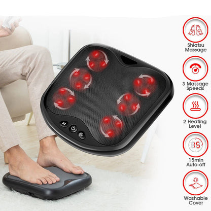 Heated Shiatsu Foot Massager with Deep Tissue Knead