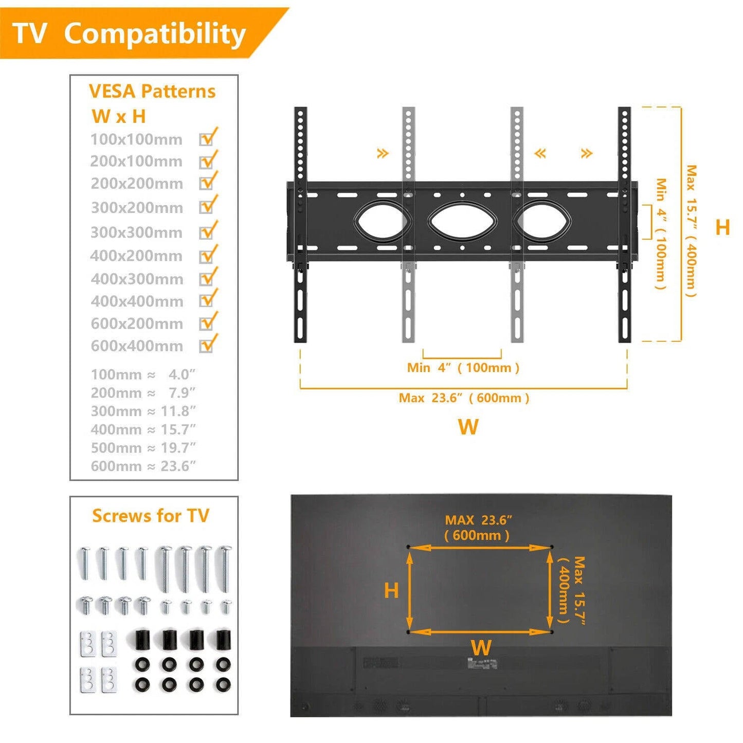 Stable Glass TV Stand for 32-70 Flat Screens
