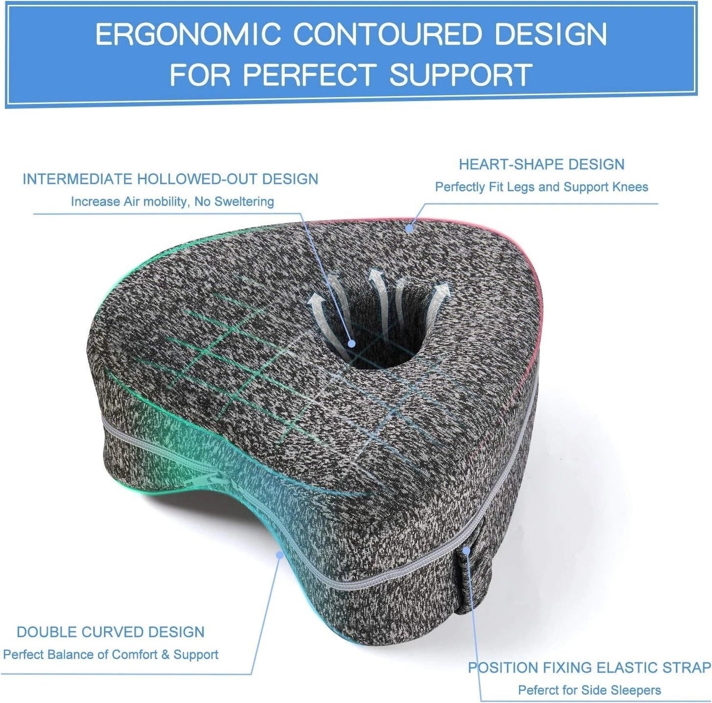 Contour Memory Foam Knee Support Pillow