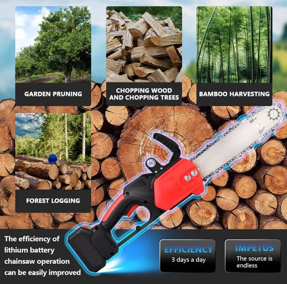 Portable 12 Electric Chainsaw 21V Cordless Saw Kit