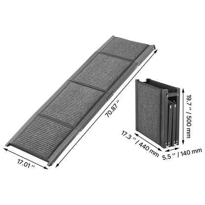 Portable Pet Car Ramp, Heavy Duty, Non Slip Surface