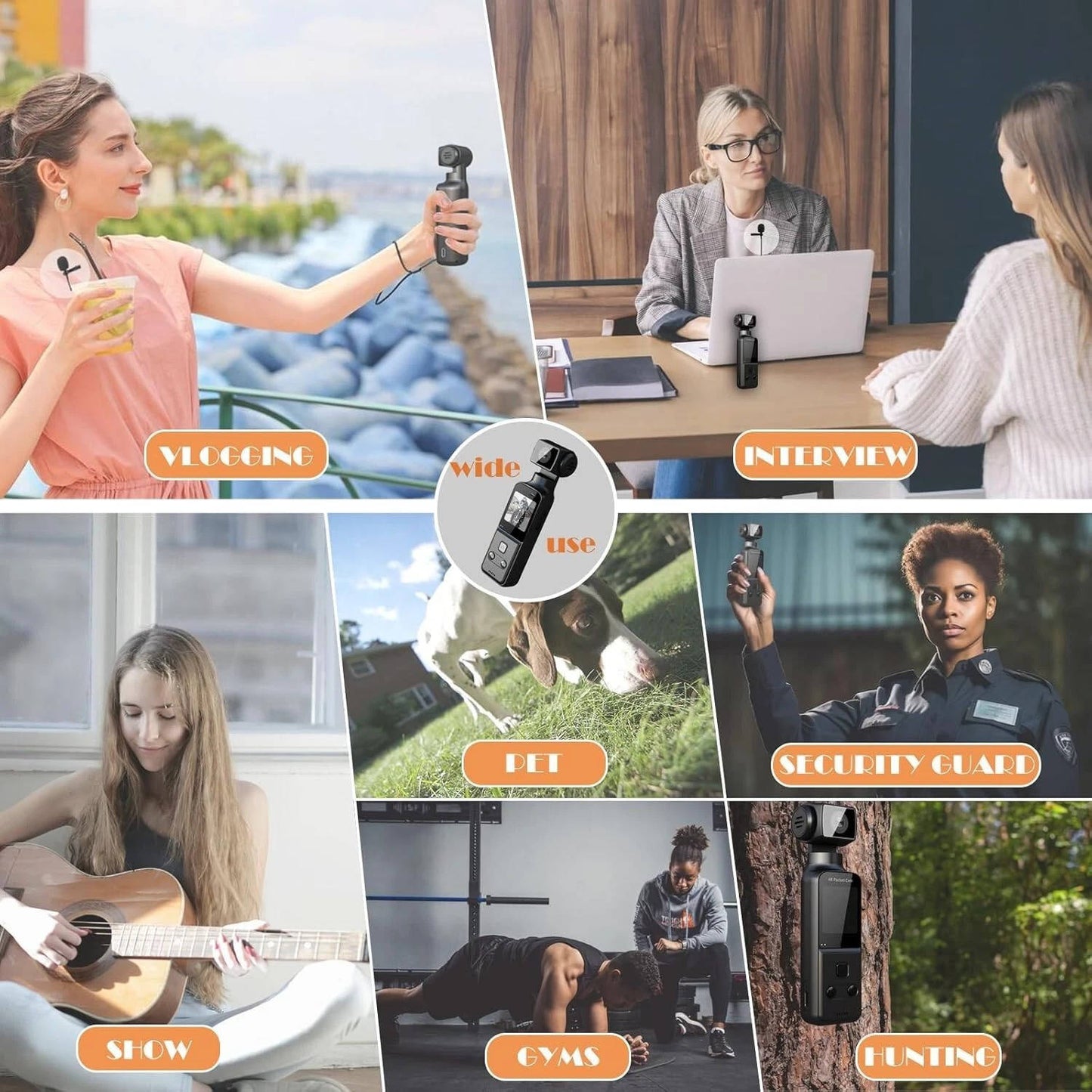 High Definition Wearable Camera with Microphone