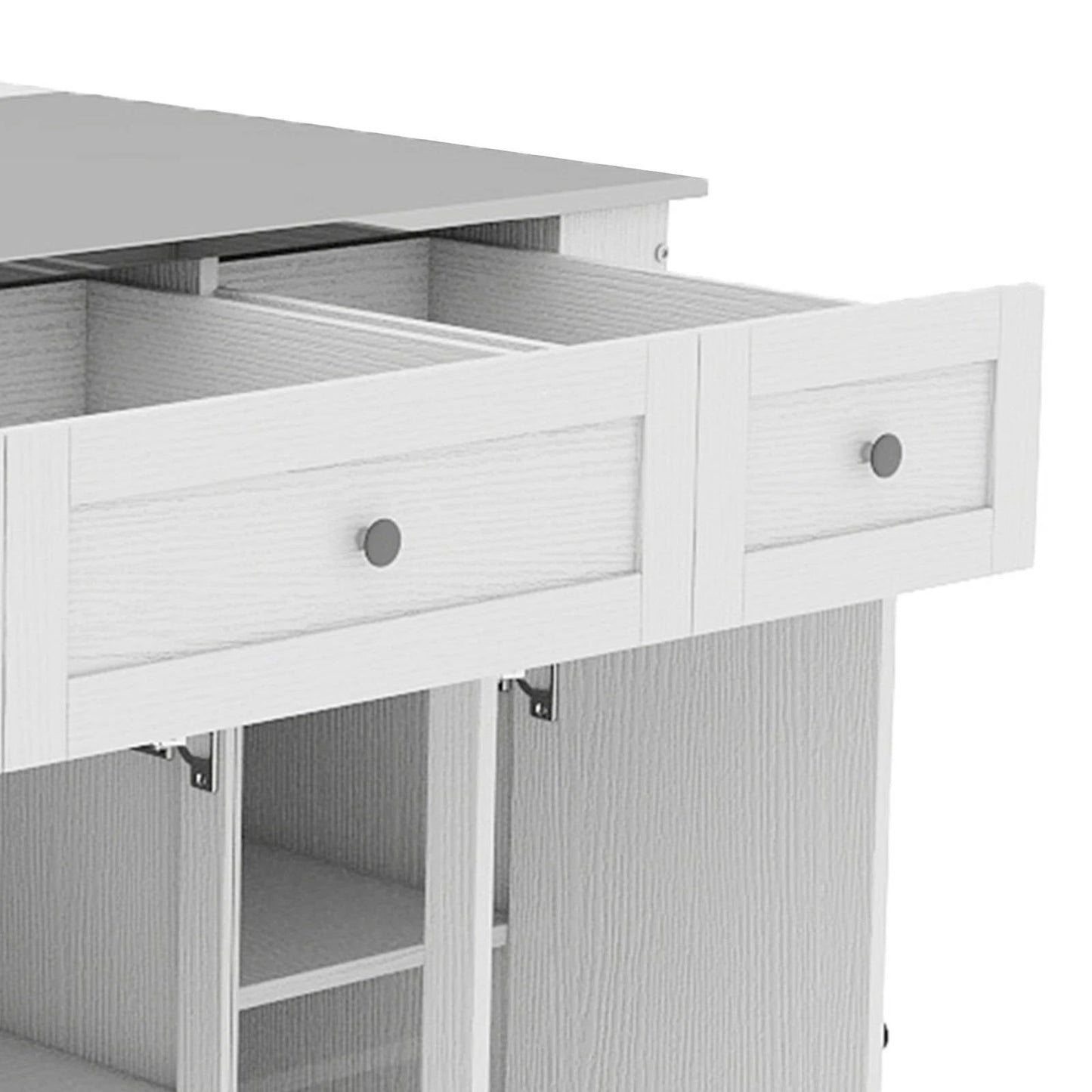 Extra Large Mobile Kitchen Cart with Storage and Wheels