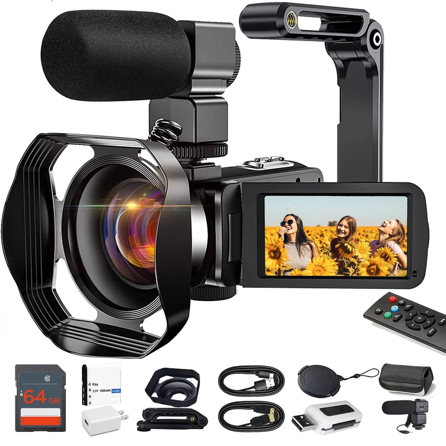 Ultra HD WiFi Vlogging Camera 4K 48MP Camcorder - Halri