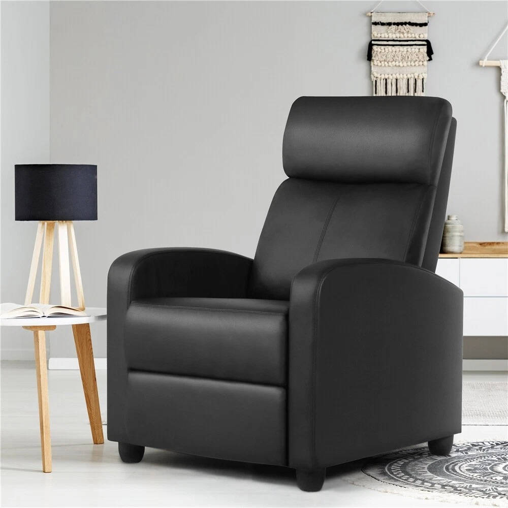 Comfortable Brown Faux Leather Armchair - Halri