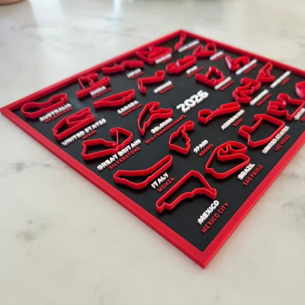 Official F1 Track Wall Calendar 2026 with Stand - Halri