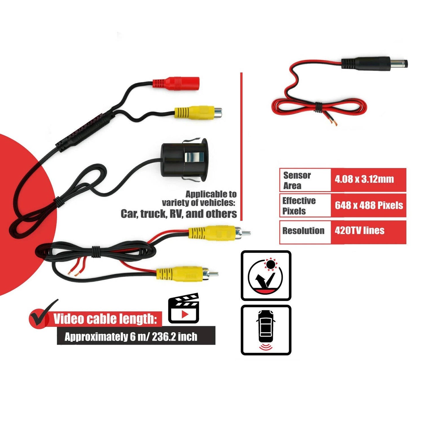 HD Parking Reverse Rear View Camera