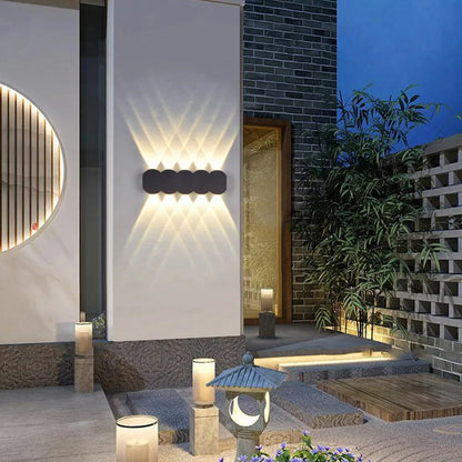 Outdoor LED Sconce Light - Adjustable Brightness Wall Lamp - Halri