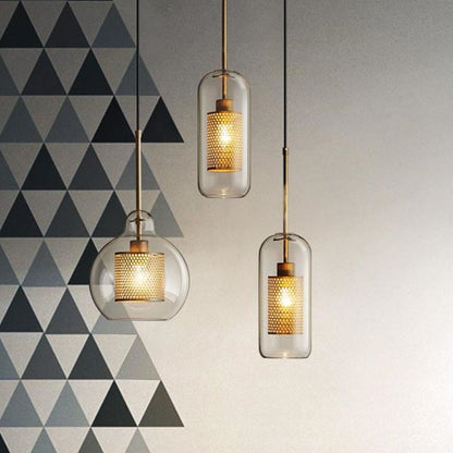 Sleek Hanging Glass Ceiling Light - Halri