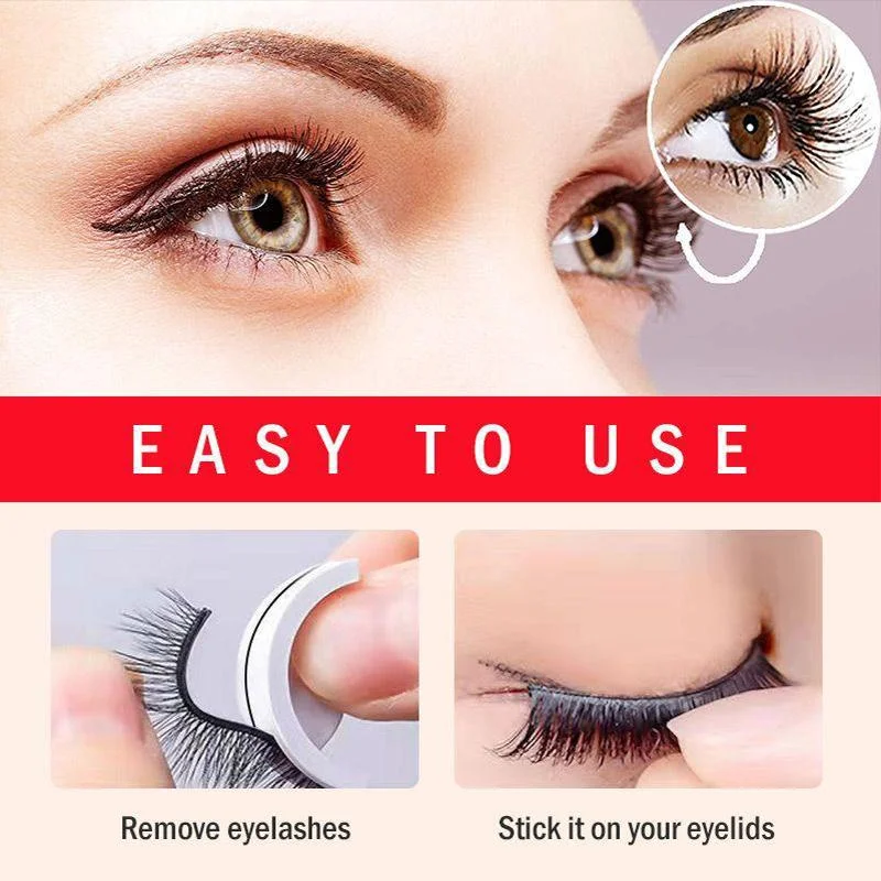 Easy Apply Reusable False Lashes Natural Everyday Look