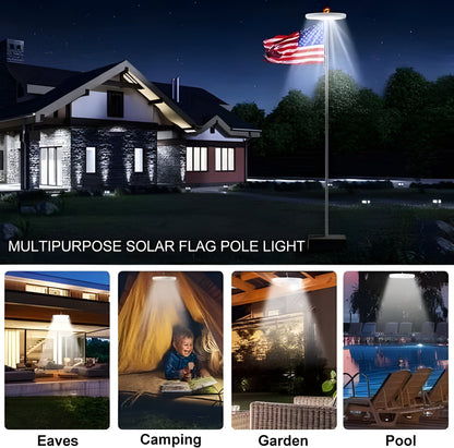Bright LED Solar Flagpole Night Lights
