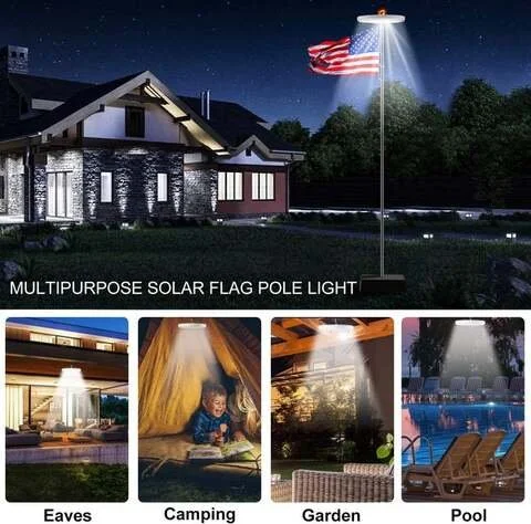 Bright Solar Powered Flag Light