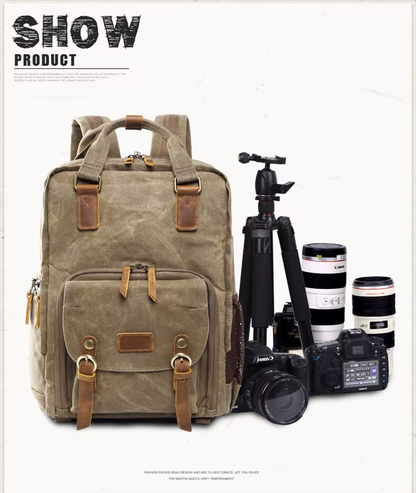 Durable Water Resistant Camera Hiking Backpack