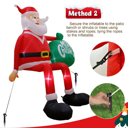 Large 8FT LED Inflatable Santa Claus Outdoor Christmas Decor