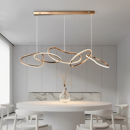 Unique Round Metal Dimmable LED Hanging Chandelier - Halri
