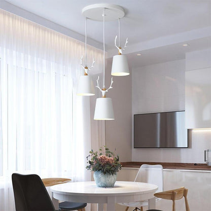 Rustic Wooden Antler LED Pendant Light - Halri