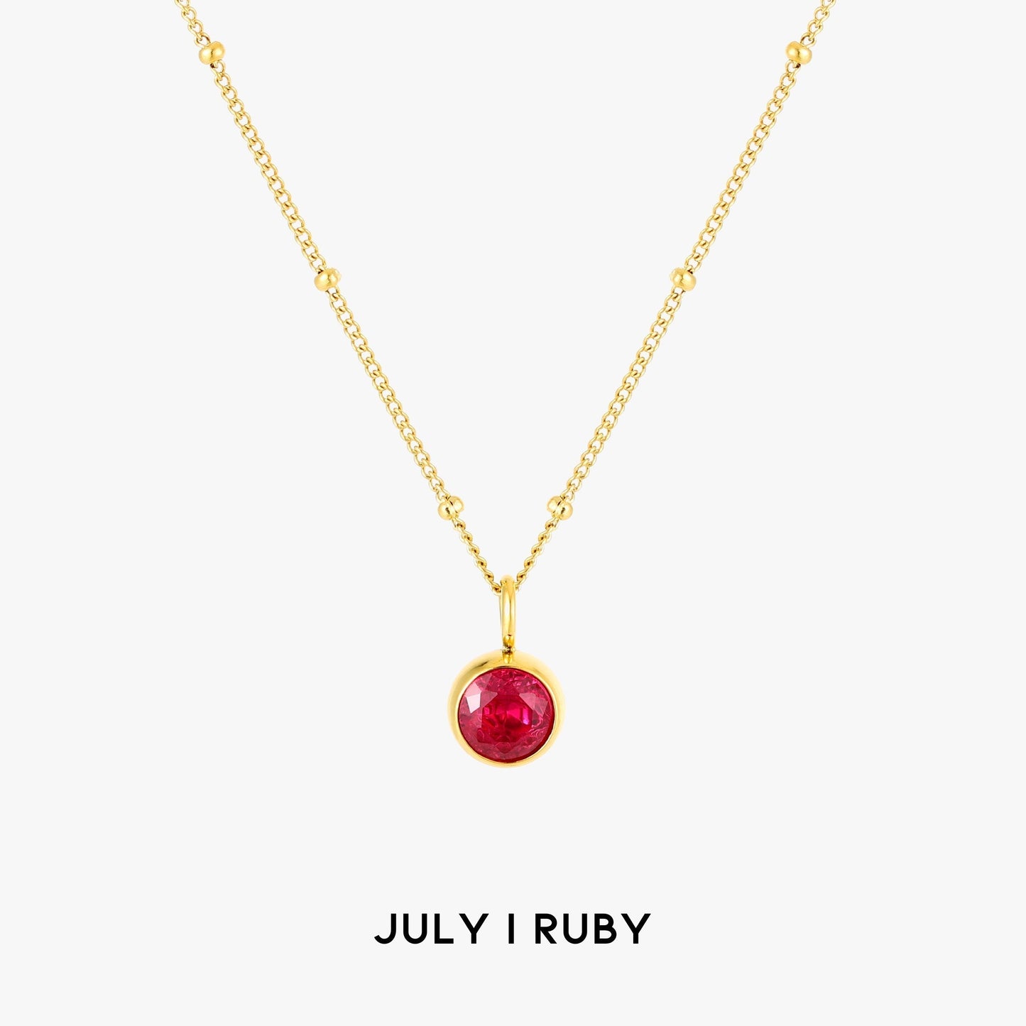 Gemstone Drop Pendant Necklace
